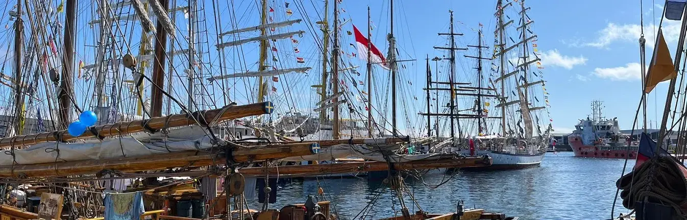 Tall Ships docked in Lerwick Harbour in Shetland