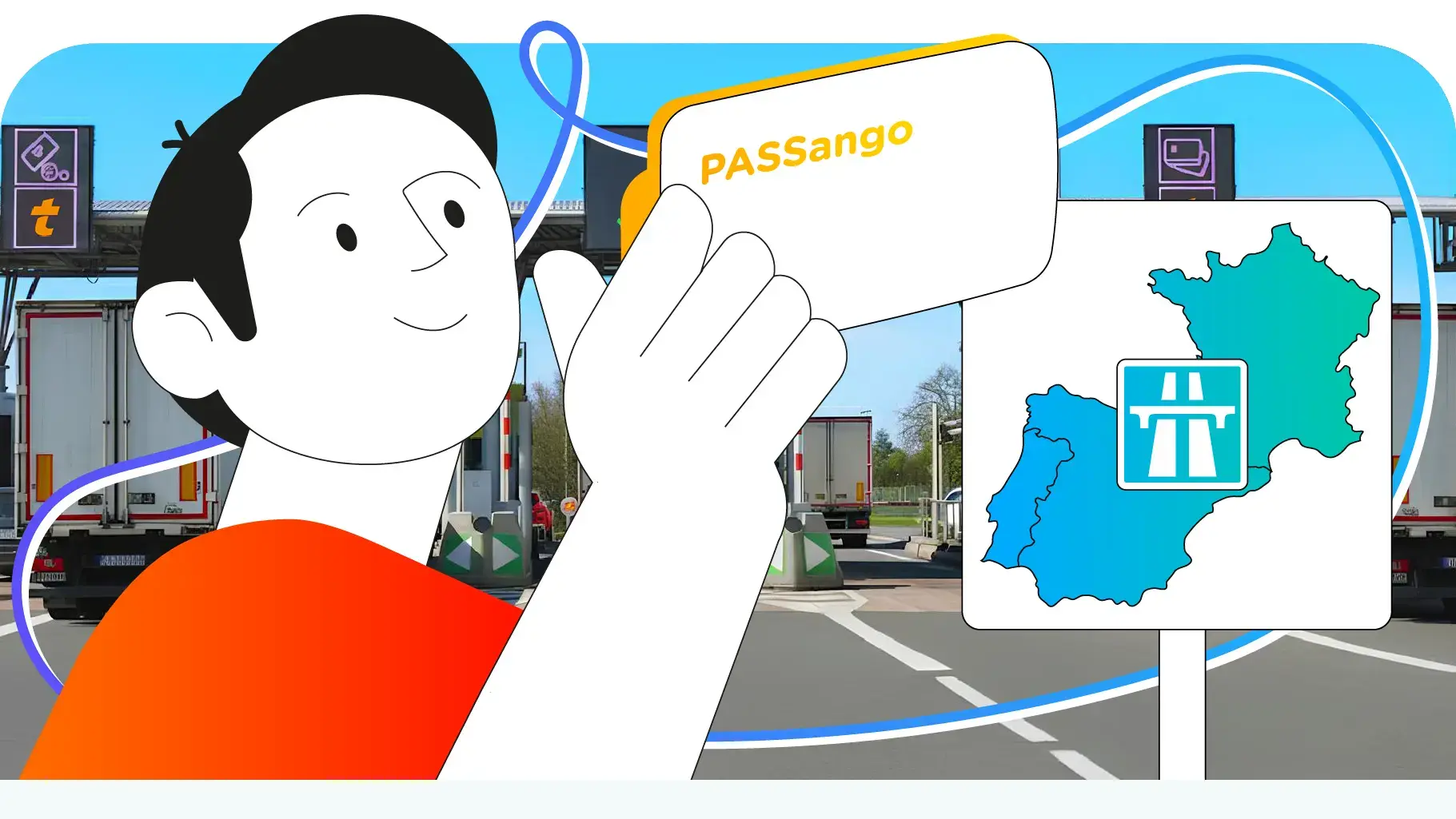 Télépéage PASSango utilisable en France, Espagne et Portugal