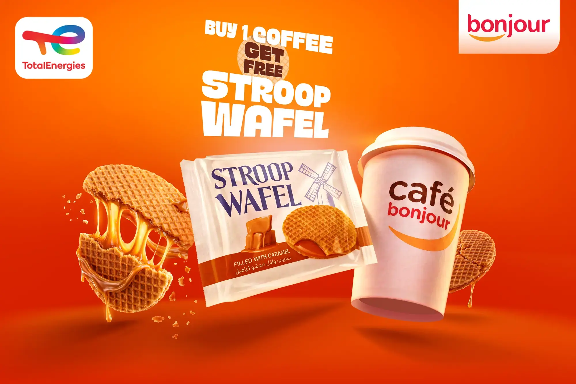 Large Cappuccino or Late + Stroop Wafel Free_thumbnail