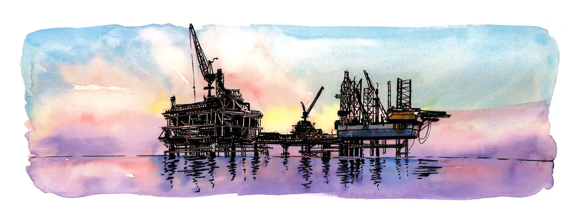 Illustration of NOC Al Shaheen Field