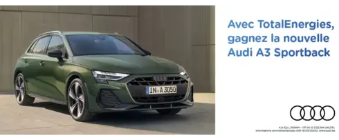 AvecTotalEnergies, gangez la nouvelle Audi A3 Sportback