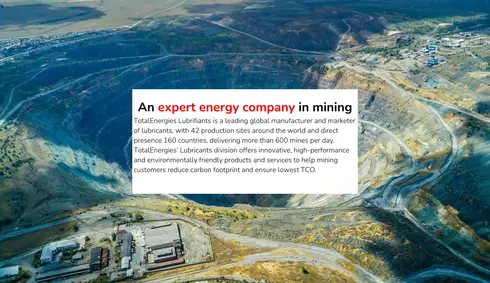 an expert energy company in mining totalenergies lubrifiants is a leading global manufacturer an