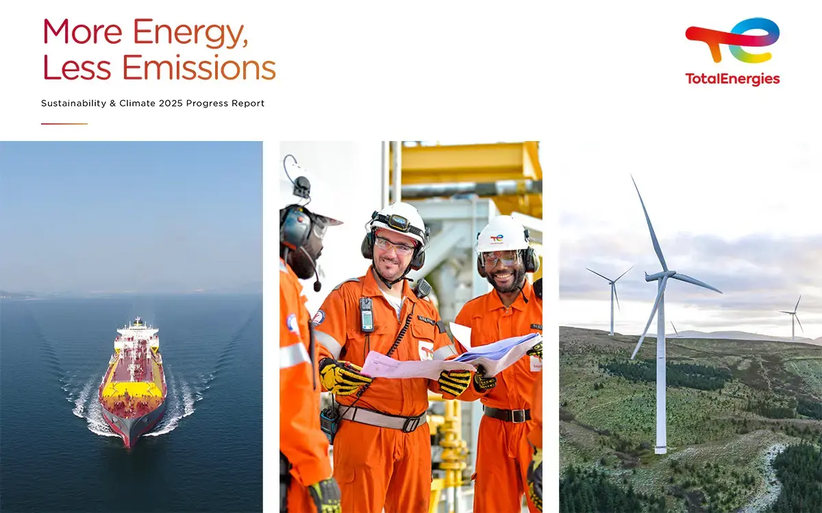 TotalEnergies Sustainability & Climate 2025 Progress Report Cover 2025