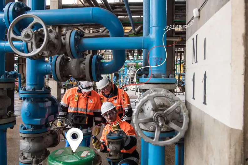 operators at a refining plant