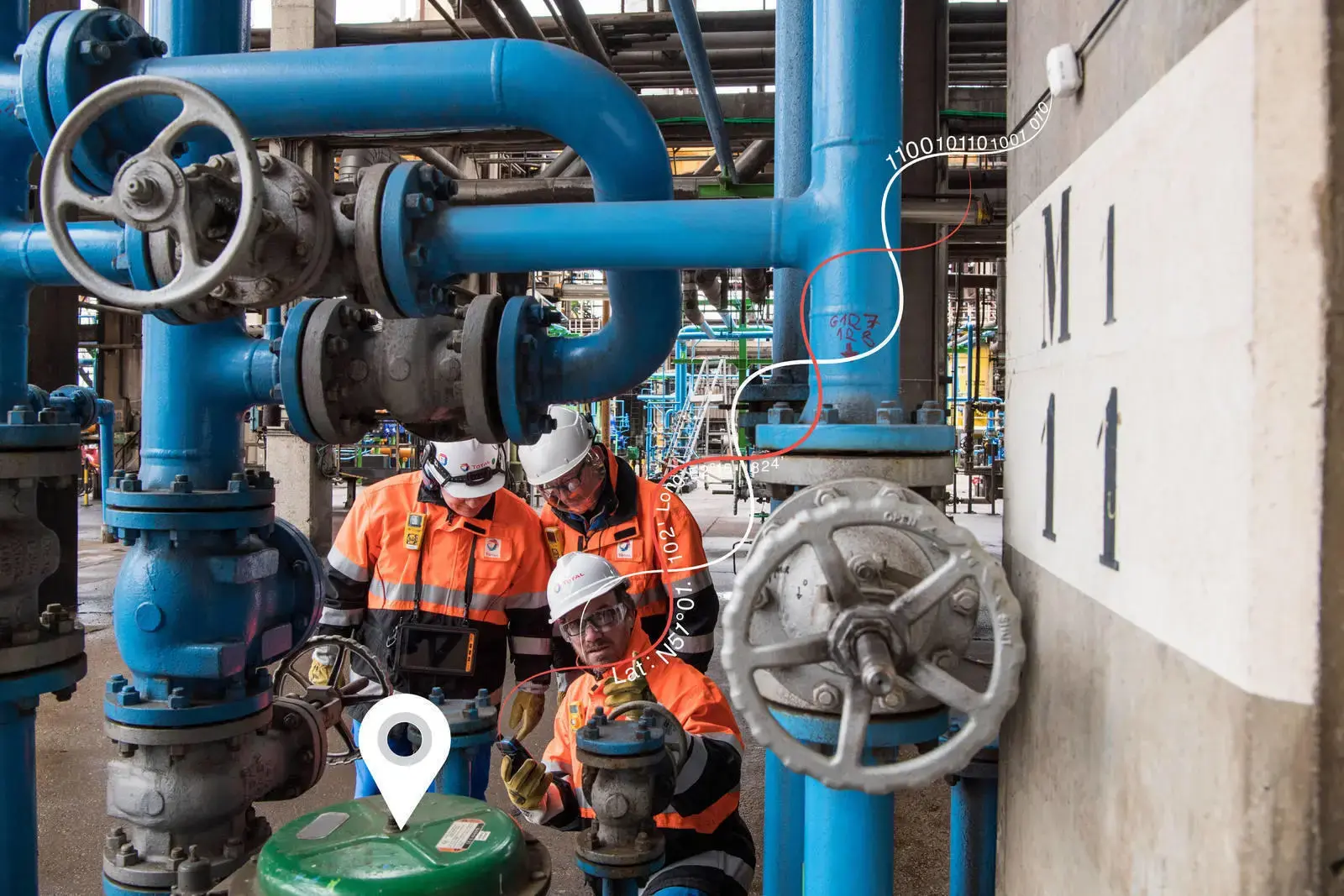 operators at a refining plant