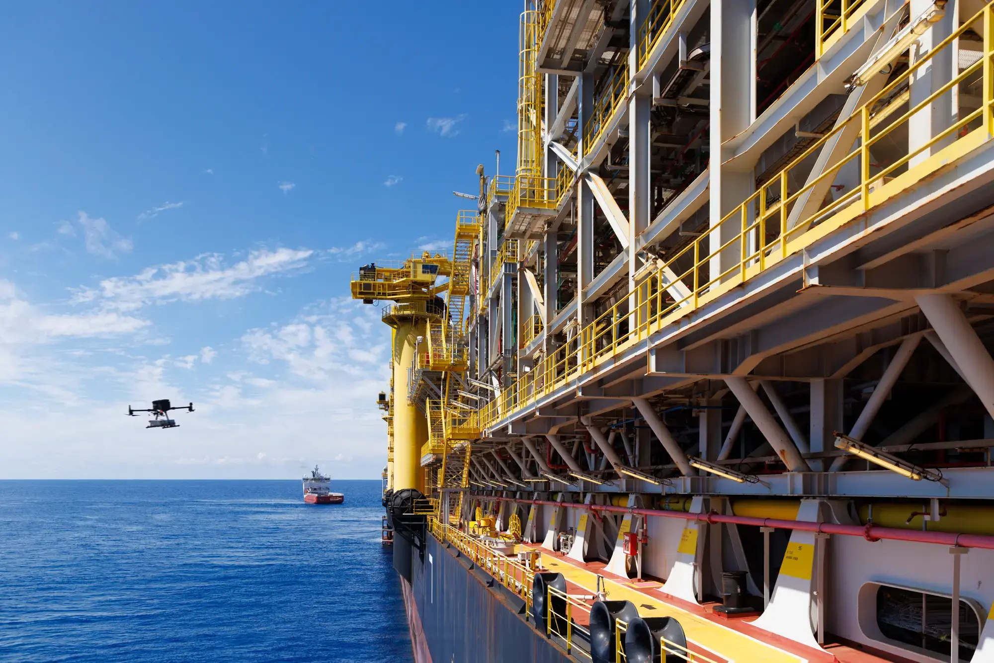 Drone AUSEA au-dessus du champ Lapa, au Brésil