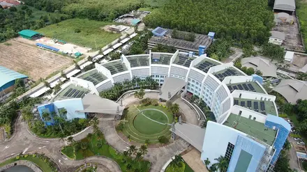 Solar panels on rooftop of PTT Global Chemical by TotalEnergies ENEOS