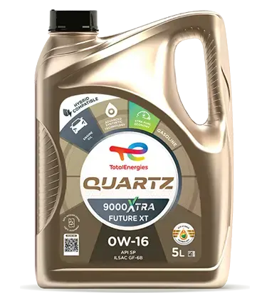 5L bottle of Quartz 9000 0W-16 car engine oil