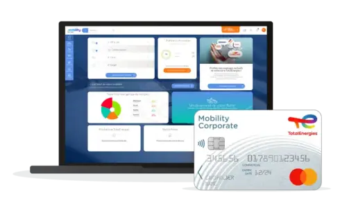 Un ordinateur portable & une carte bancaire MOBILITY