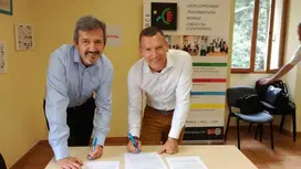 A gauche, Jean-Michel DIAZ, délégué régional Méditerranée, à droite&nbsp;Christophe CIVELLE Directeur Général de l’IRCE
