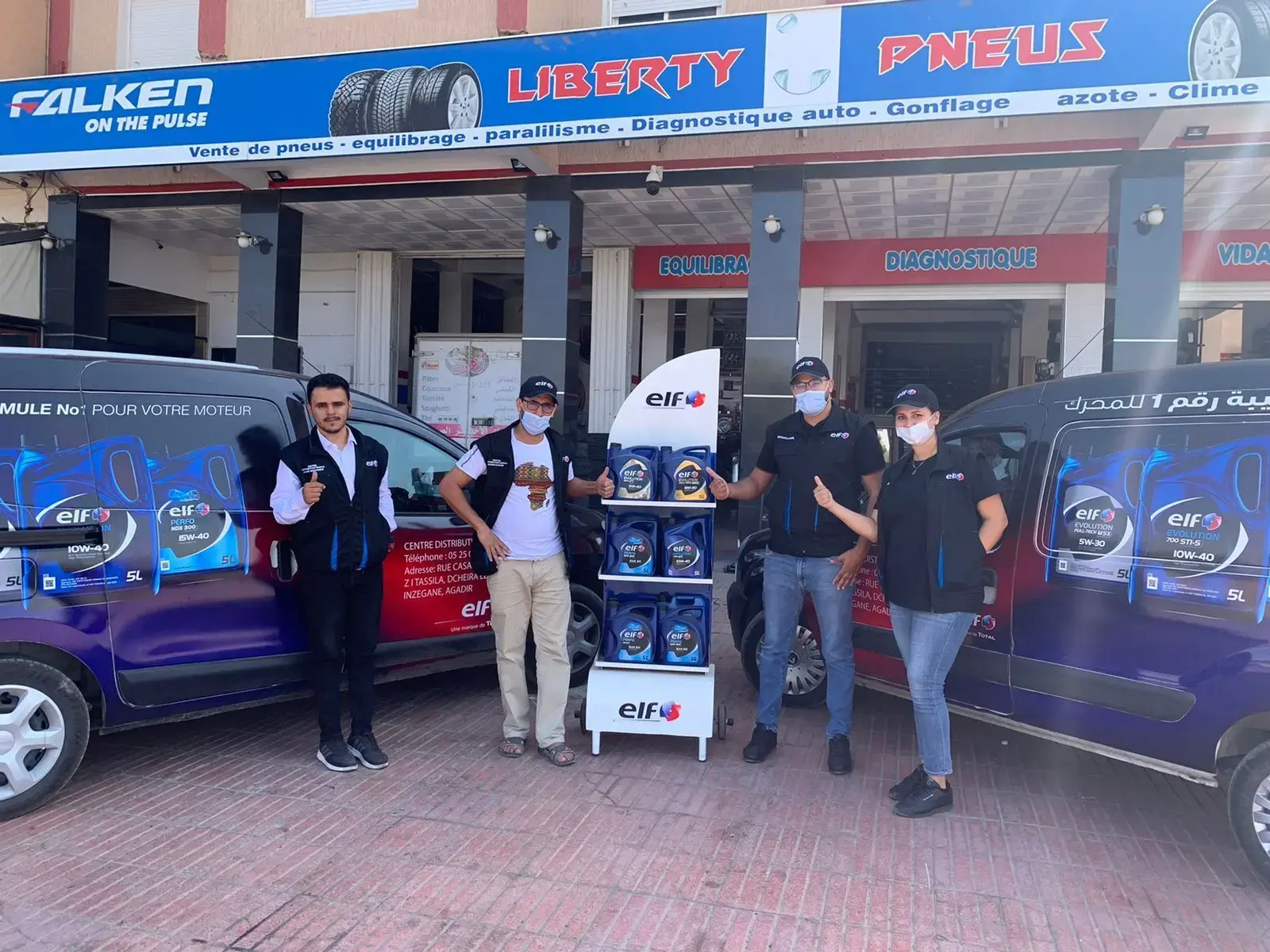 ELF National Caravan left Casablanca on May 24, 2021 and has since covered thousands of kilometers, stopping in dozens of cities and customers.