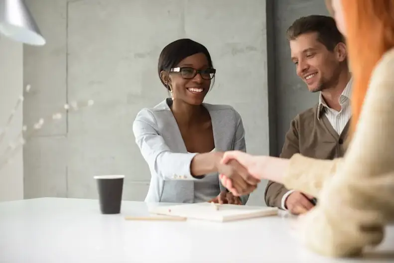 business customer signing an energy contract