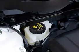 checking level of brake and clutch fluid of a car