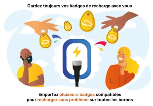 Gardez toujours vos badges de recharge avec vous