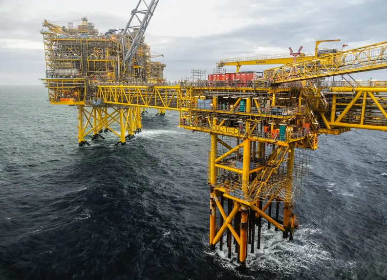 Tyra platform in the Danish North Sea 