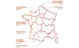 Infographics « Map of the 7 new restoration projects » - see detailed description hereafter