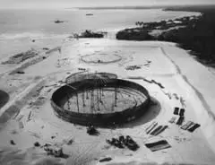 Construction du terminal de Cap Lopez