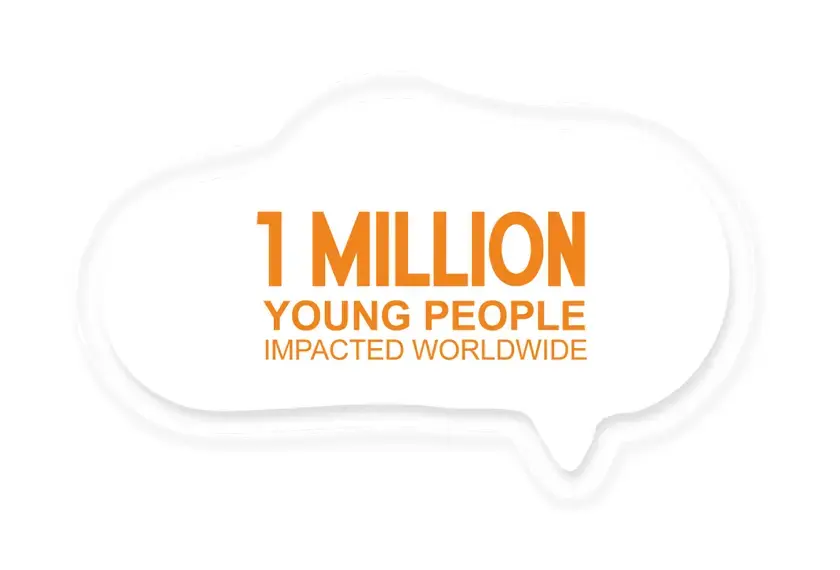 1 million young people impacted worldwide