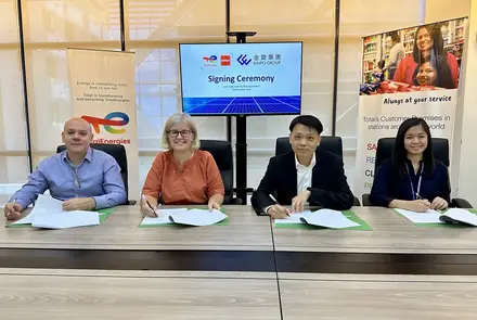 signing ceremony between TotalEnergies ENEOS and Kinpo Group