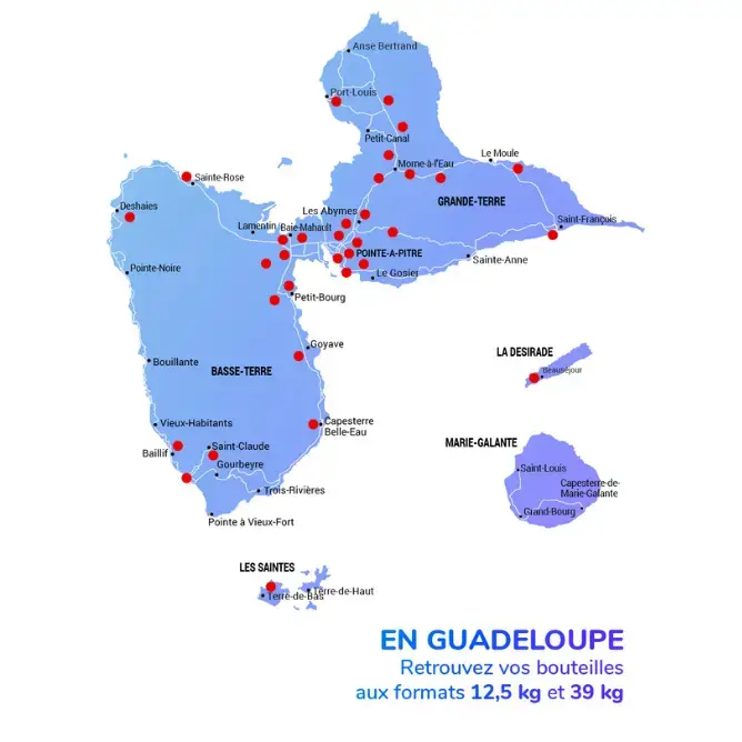 carte stations guadeloupe