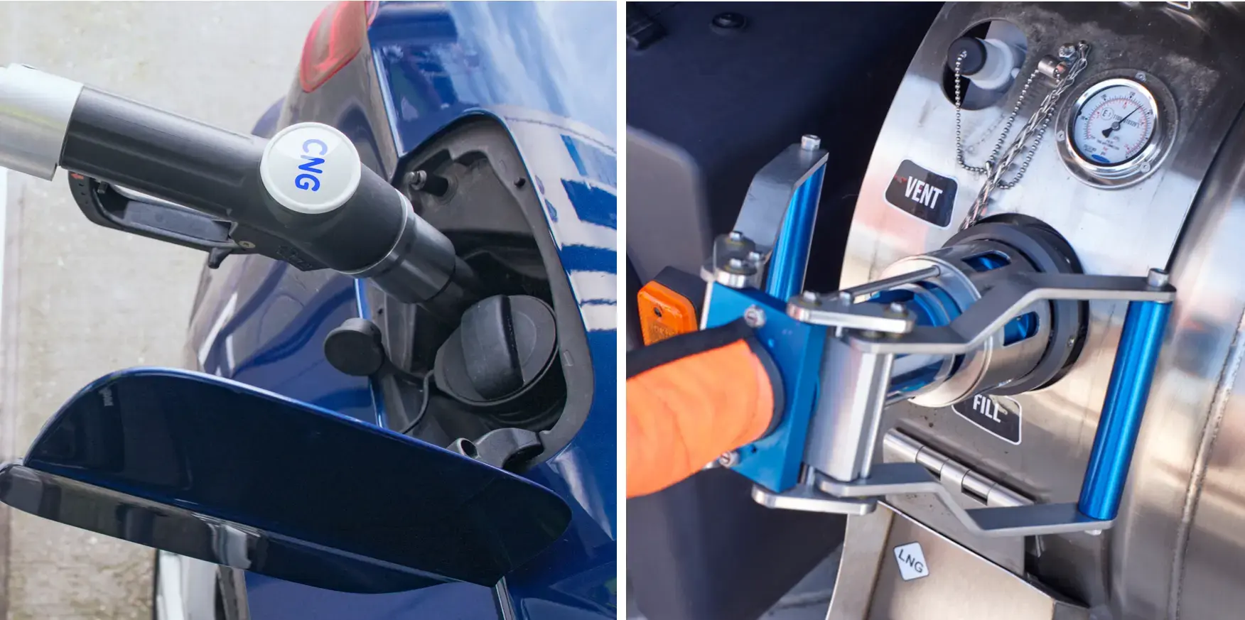 Photo of CNG and LNG nozzle