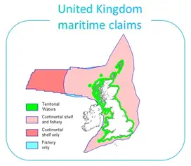 Map of the UK continental shelf