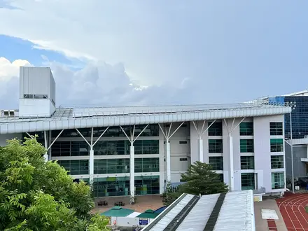 International French School with solar panels on rooftop installed by TotalEnergies ENEOS