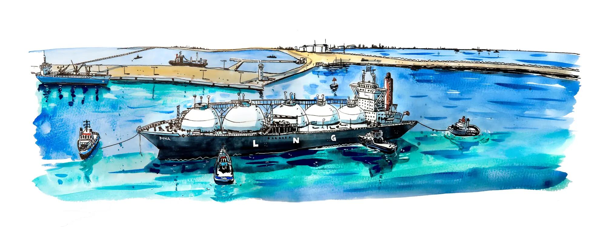 Illustration of LNG Tanker