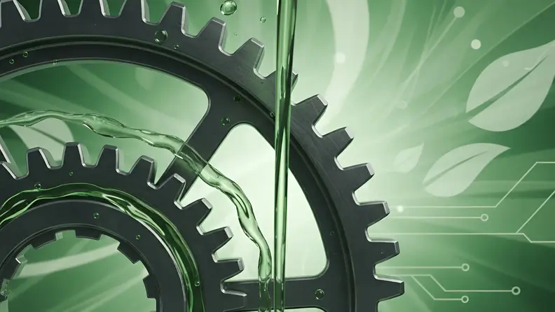 Engranes lubricados con Folia de TotalEnergies para procesos de metalworking.