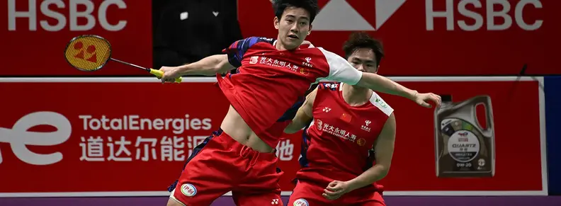 Liang Weikeng and Wang Chang at TotalEnergies BWF Thomas & Uber Cup Finals 2024
