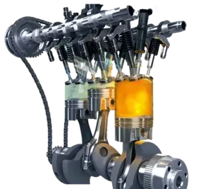 early ignition of the air-fuel mixture involving opposite pushes