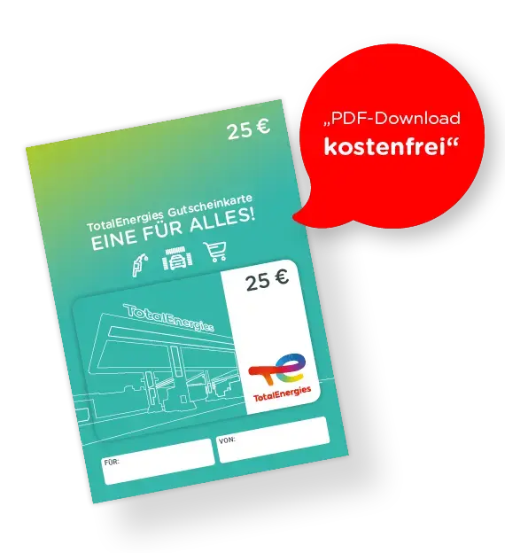 TotalEnergies Gutscheinkarte Webshop PDF Download