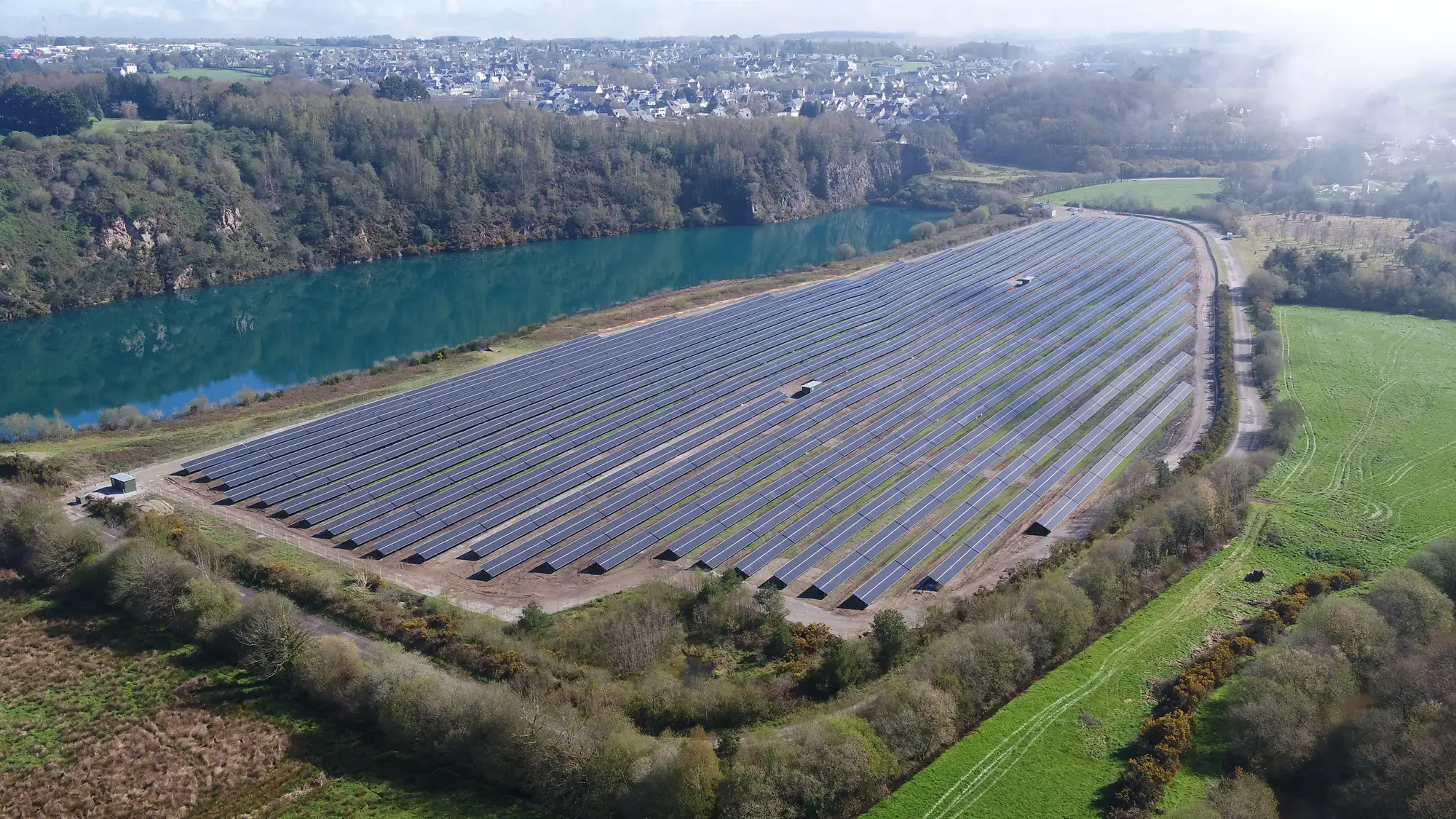 Centrale solaire de Quinpily dans le Morbihan