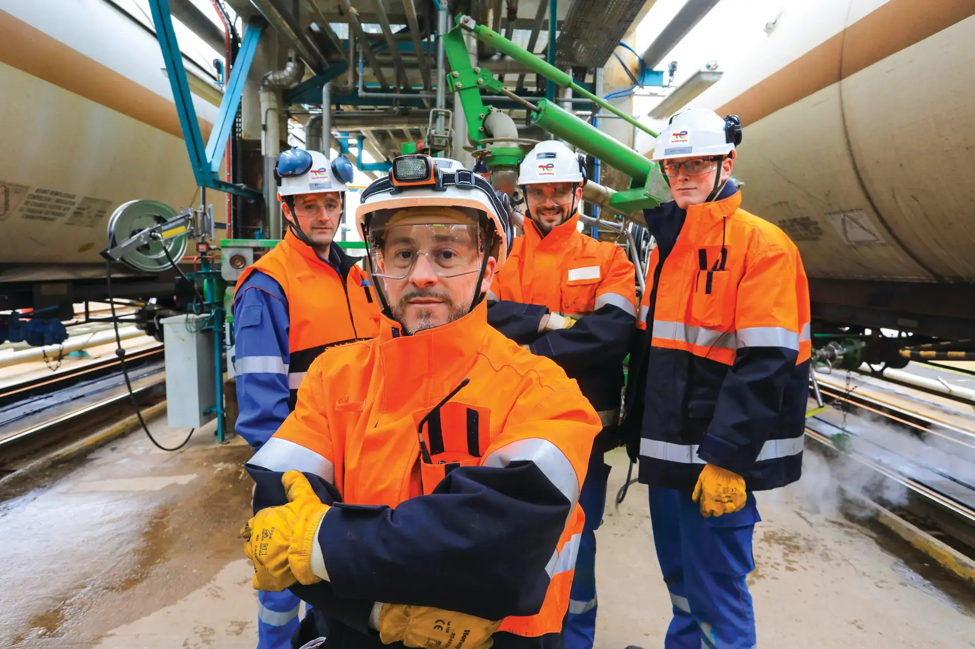 Employee at Platform of Carling Saint-Avold, Moselle, France.