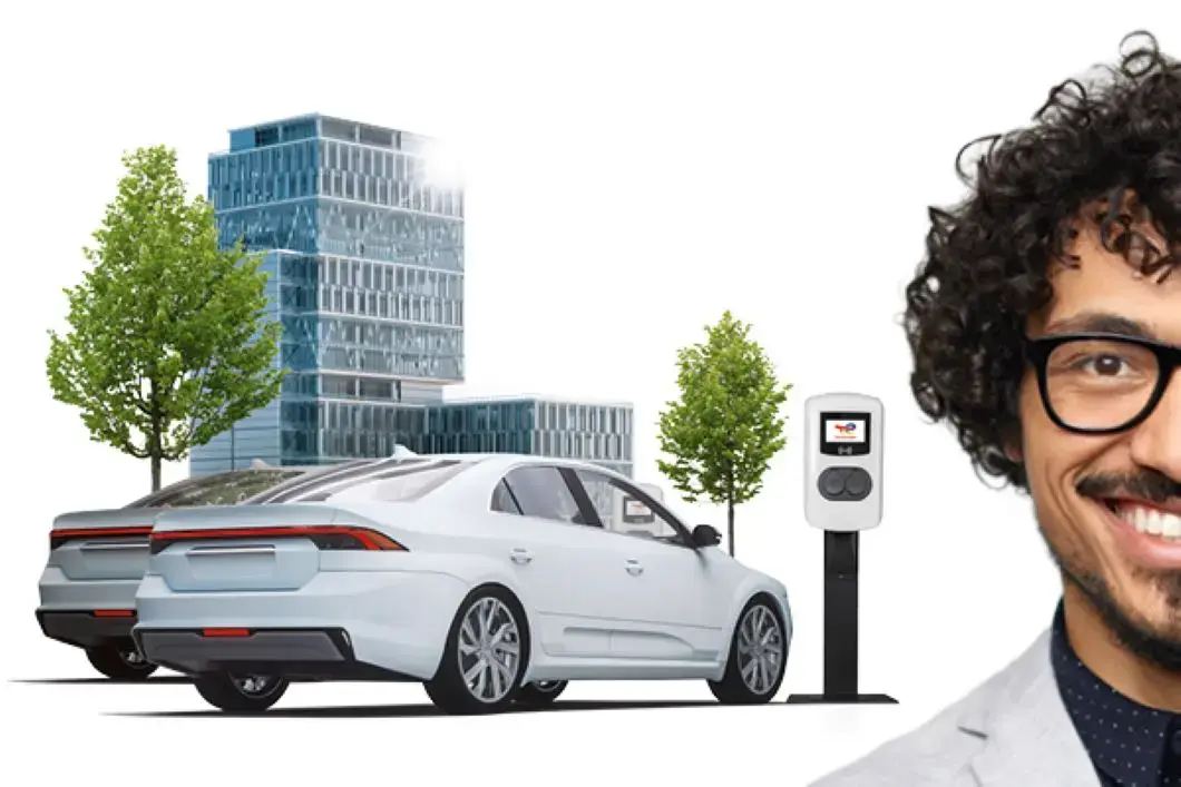 Charging Solutions Design Bild mit Mann