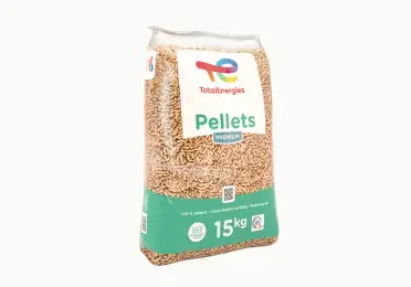 TotalEnergies Premium Wood Pellets packaging recycled polyethylene RE:clic