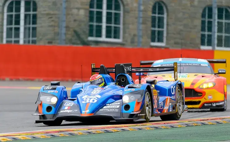 Alpine race car with ELF logo