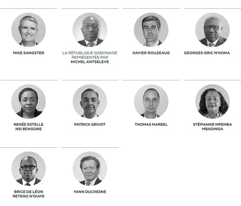MIKE SANGSTER ; LA RÉPUBLIQUE GABONAISE représentée par MICHEL ANTSELEVE ; XAVIER ROUZEAUD ; GEORGES-ERIC N'KOMA ; RENÉE ESTELLE NSI BENGONE ; PATRICK GRIVOT ; THOMAS MAREEL ; STÉPHANIE MPEMBA MBADINGA ; BRICE DE LÉON RETENO N'DIAYE ; YANN DUCHESNE