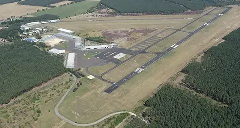 Der Flugplatz Schönhagen aus der Luft