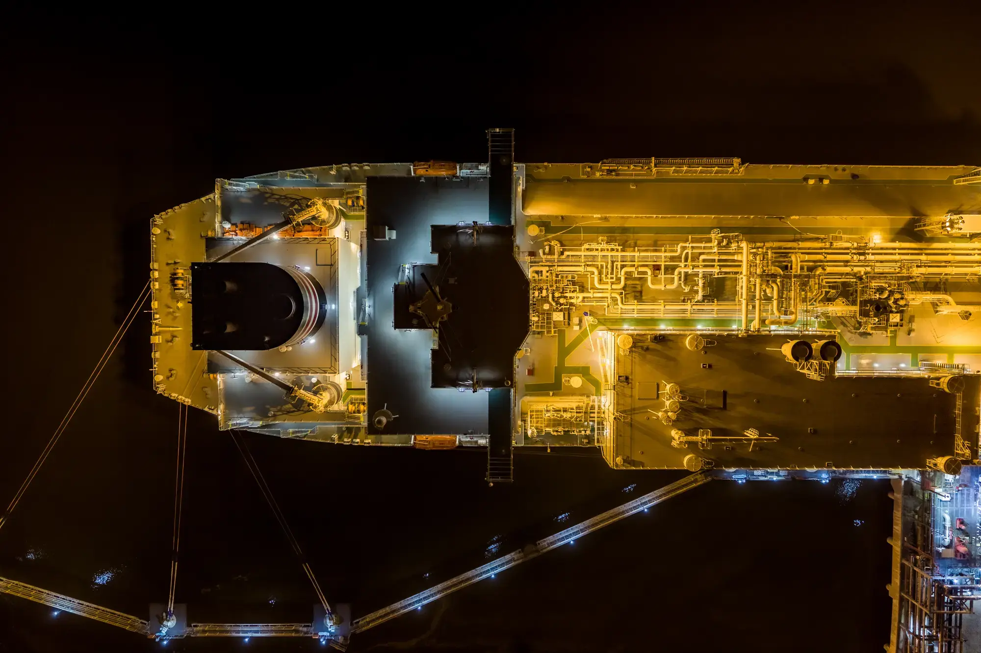 1st loading of the LNG Adventure vessel at the Cameron LNG liquefaction terminal in Louisiana, USA