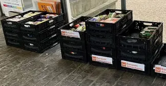 Denrées alimentaires pour la banque alimentaire