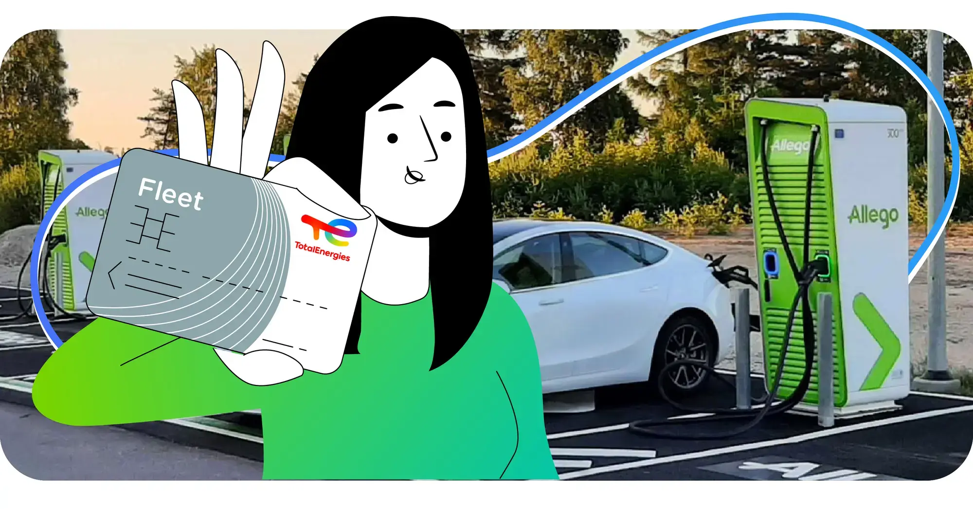 Accès au réseau de recharge Allego avec la carte Fleet de TotalEnergies