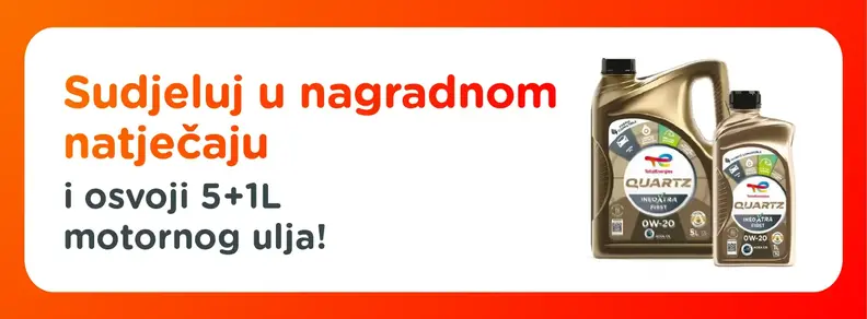 Sudjeluj u nagradnom natječaju i osvoji 5+1L motornog ulja!