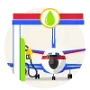 Picto plane refuelling