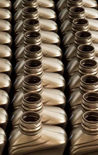 lubricants bottles lined up