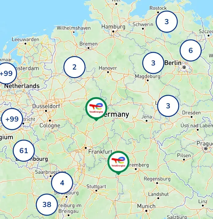 TotalEnergies Deutschlandnetz Stand Mar2025