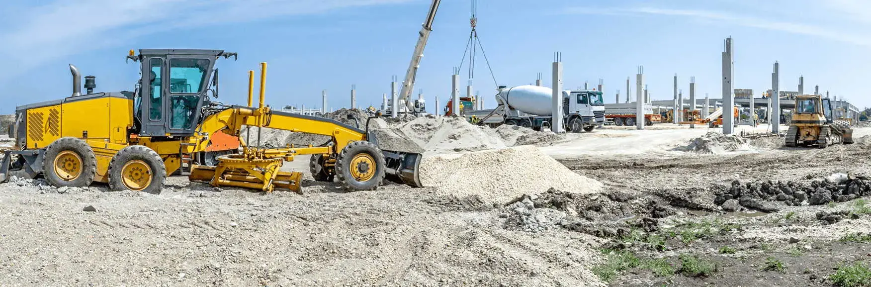 Bagger auf einer Baustelle