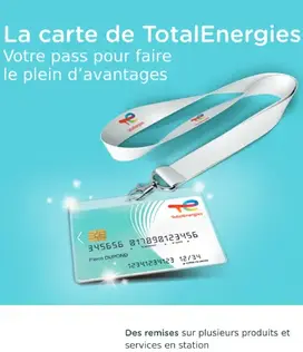 Carte de TotalEnergies pour les particuliers