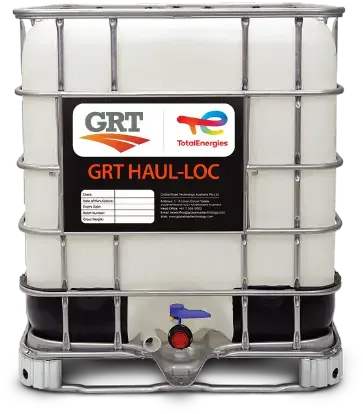 GRT Haul-Loc dust suppressant in a large container