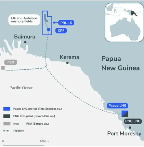 Papua LNG Pproject map